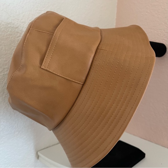 NWT Lack of Color Vegan Leather Bucket Hat in Tan - Picture 8 of 15